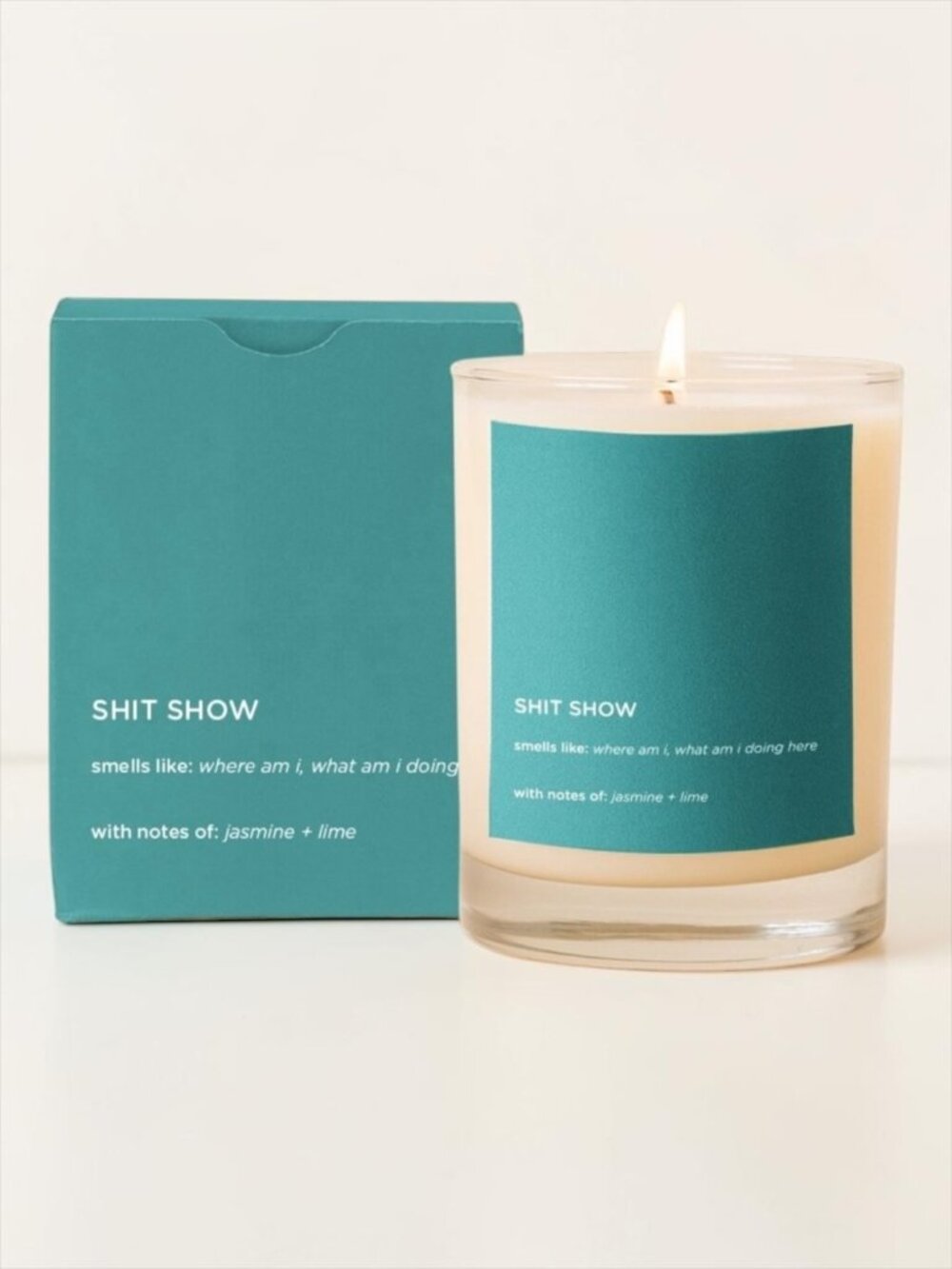 Funny “Shit Show” Soy Candle 14oz Jasmine Lime Novelty Gift NWT
